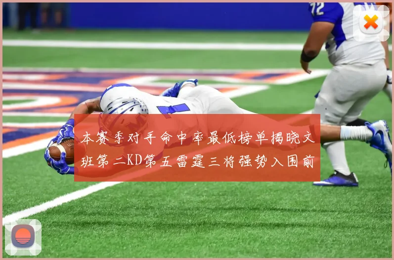 本赛季对手命中率最低榜单揭晓文班第二KD第五雷霆三将强势入围前十
